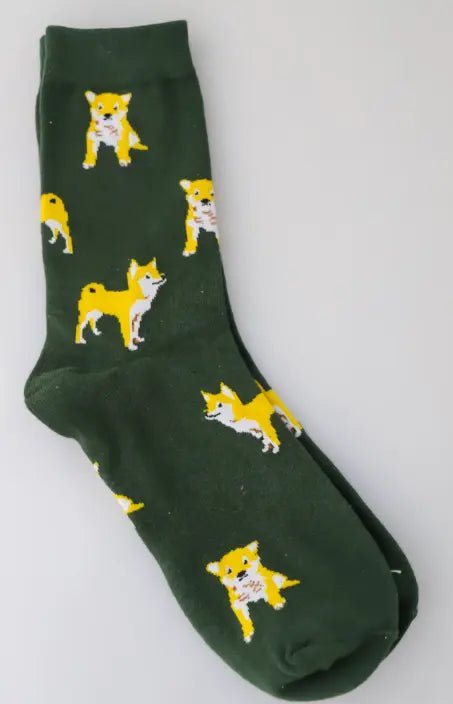 Shiba Inu socks (+ Ginger cat) - MontanaSlime