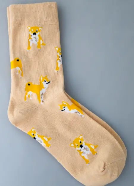 Shiba Inu socks (+ Ginger cat) - MontanaSlime